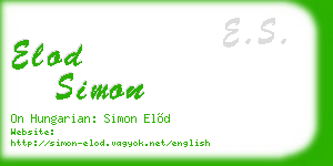 elod simon business card